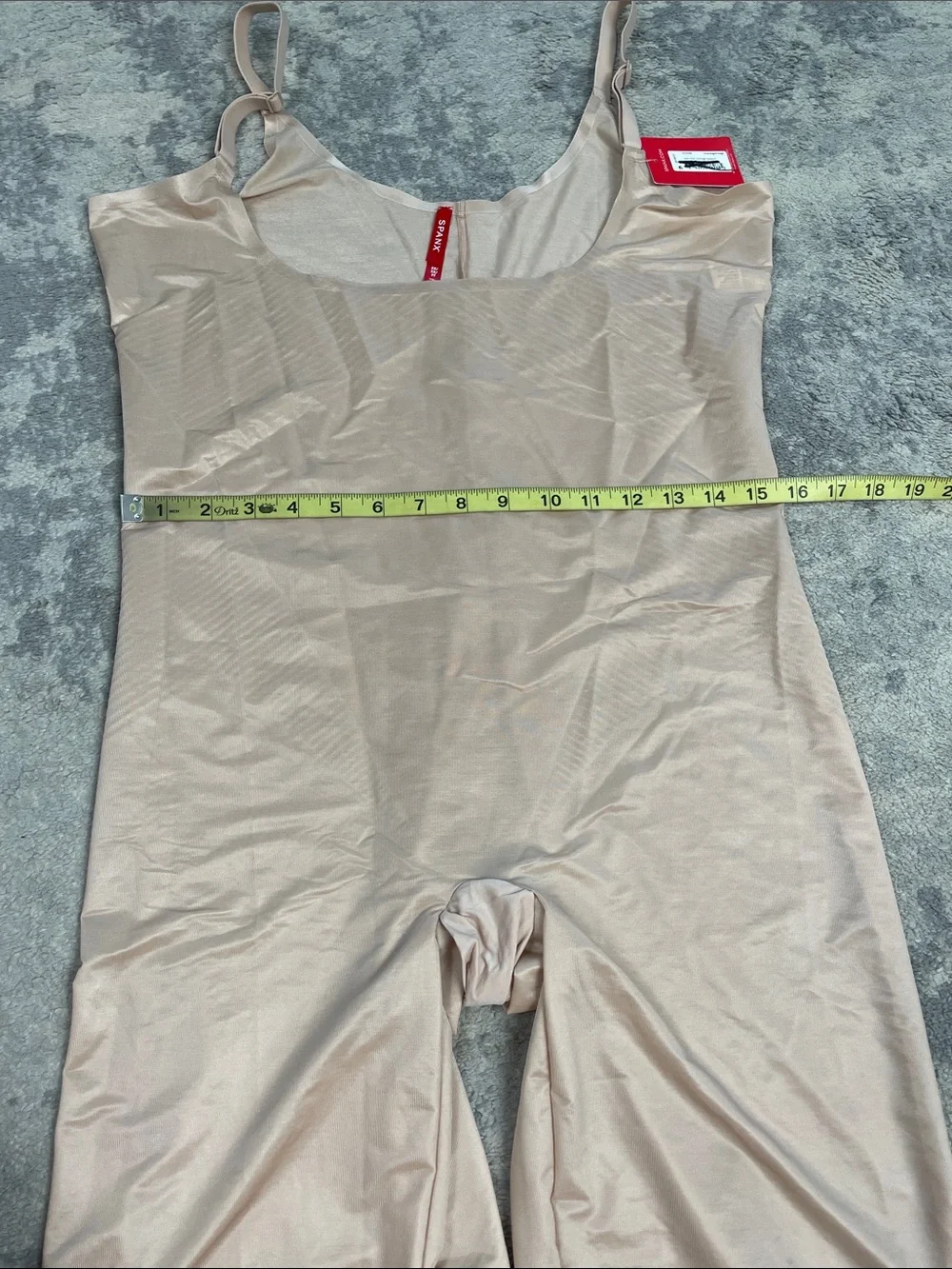 NWT Spanx Thinstincts 2.0 Openbust Mid Thigh Bodysuit Beige Plus Size 3X